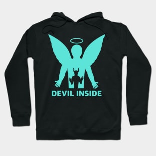 Devil Inside blue Hoodie